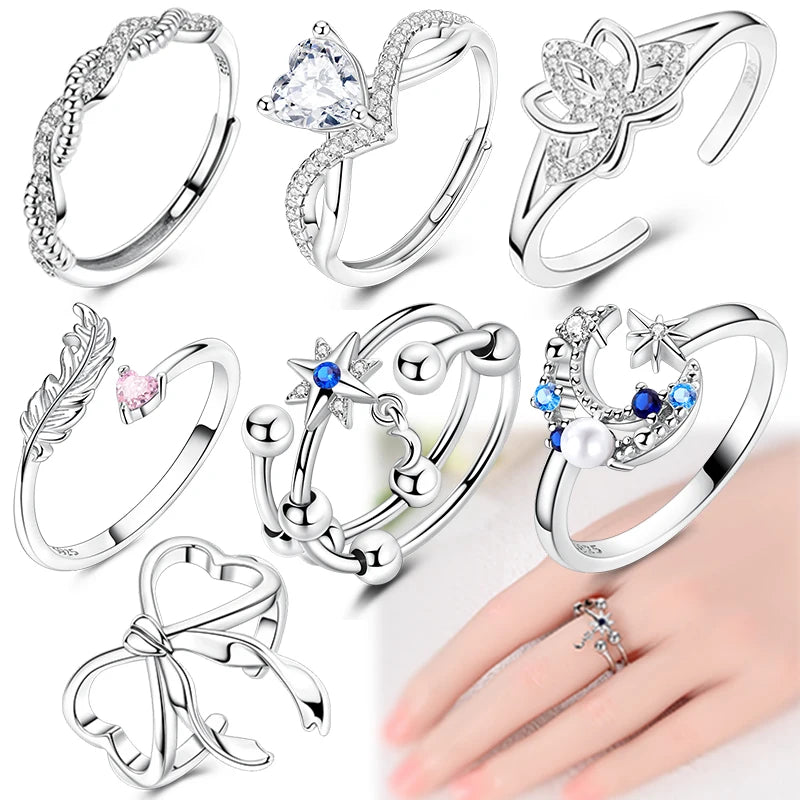 Signature 925 Sterling Silver Adjustable Rings – A Collection of Beautiful Designs