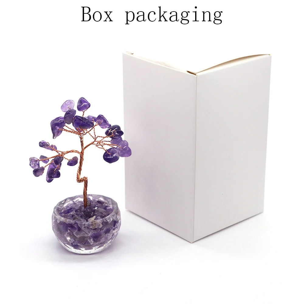 Mini Elemental Energy Tree – Natural Gemstone Money Tree