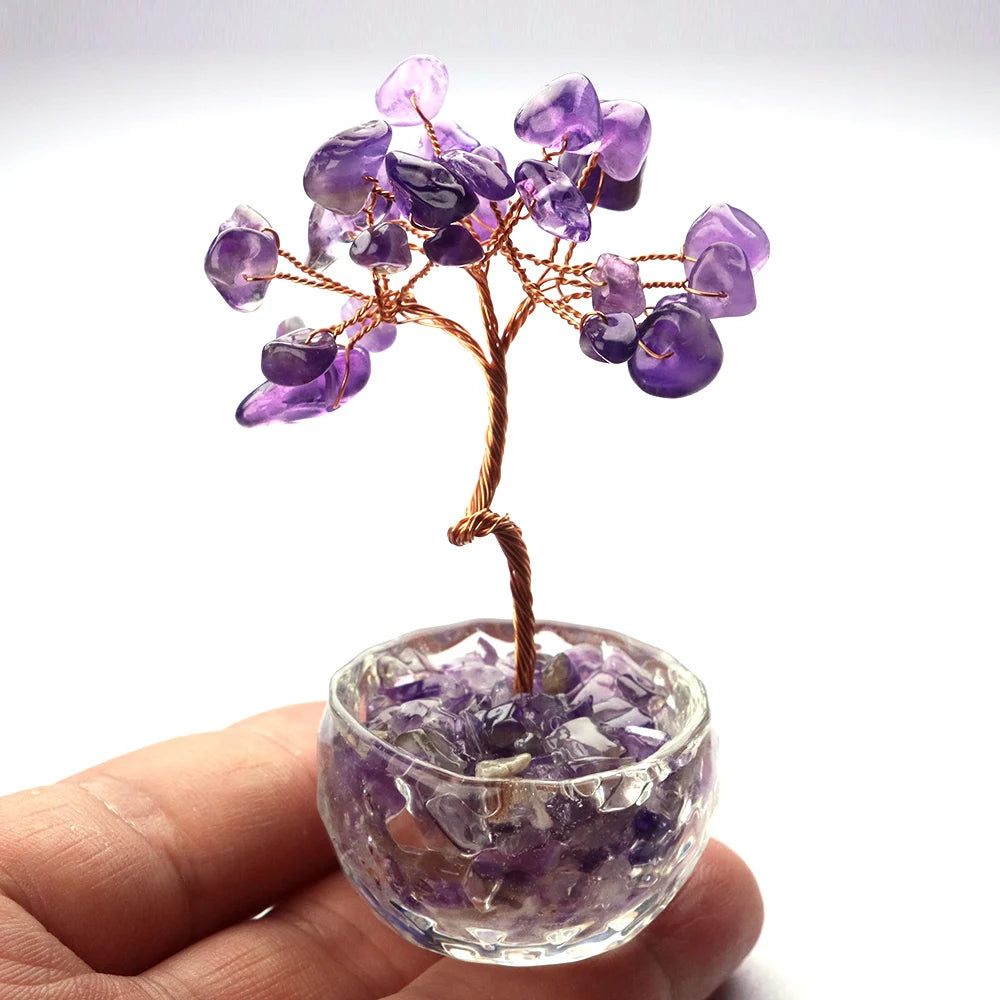 Mini Elemental Energy Tree – Natural Gemstone Money Tree